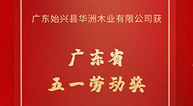 喜訊！華洲木業(yè)榮獲廣東省五一勞動獎！